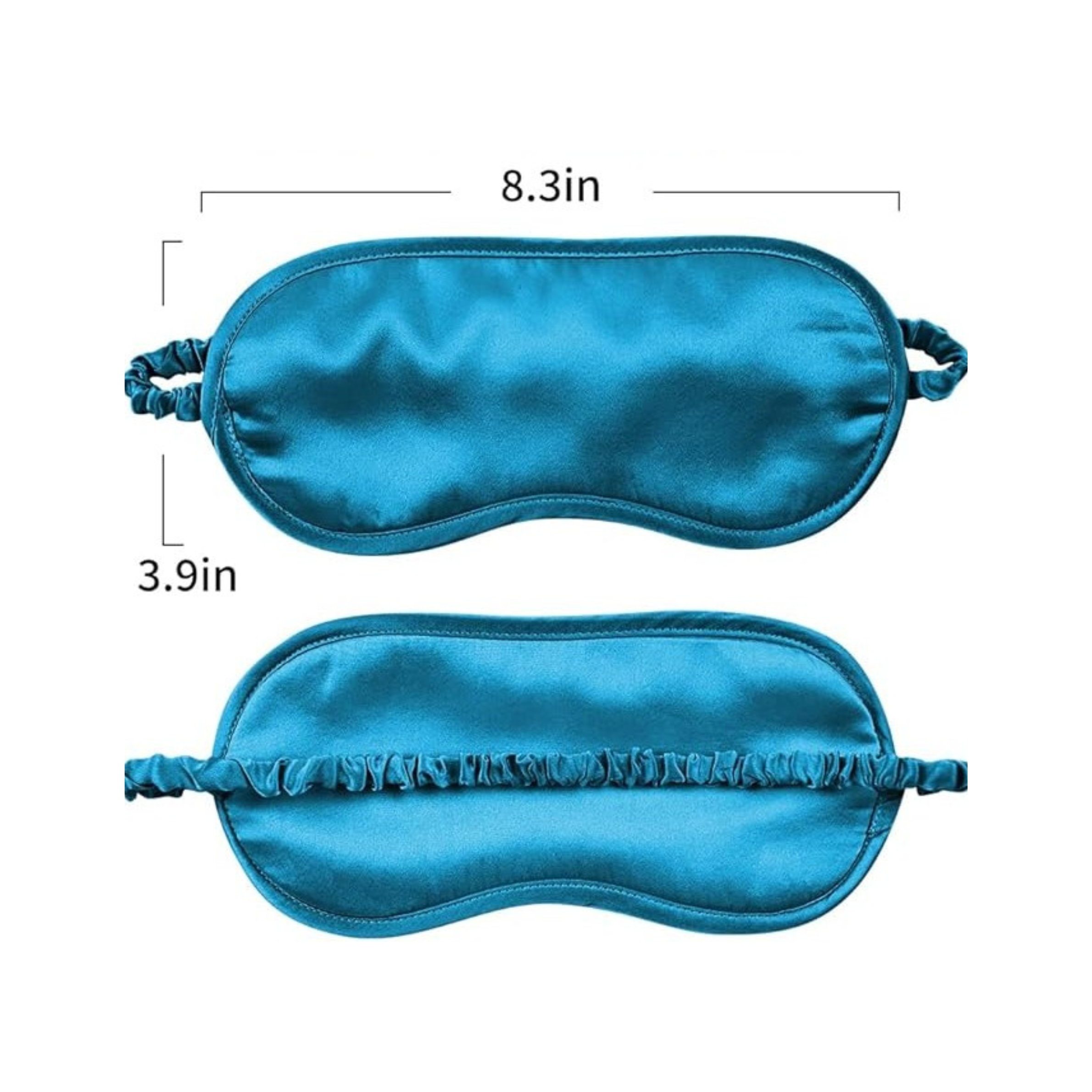 Adjustable Silk Blindfold - Peacock Blue