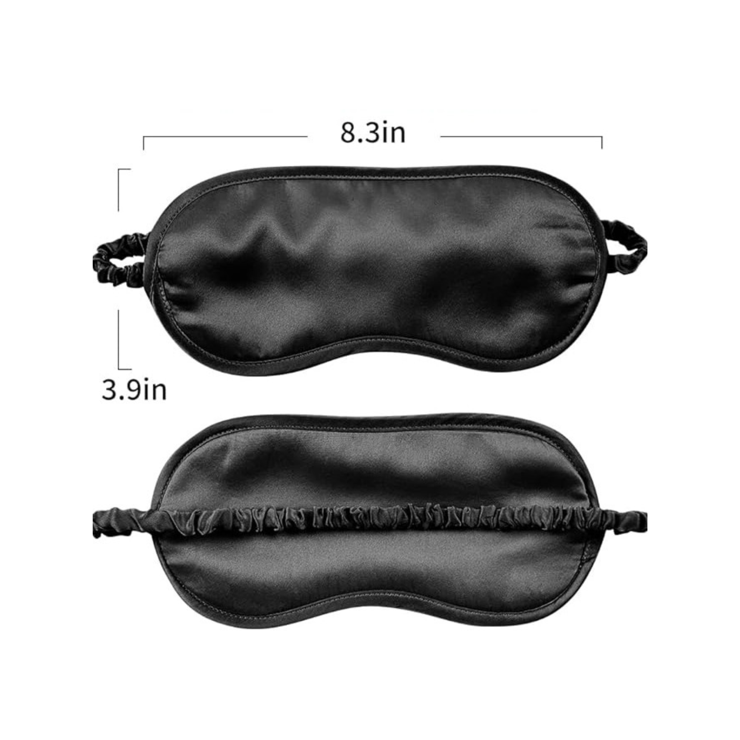 Adjustable Silk Blindfold - Black