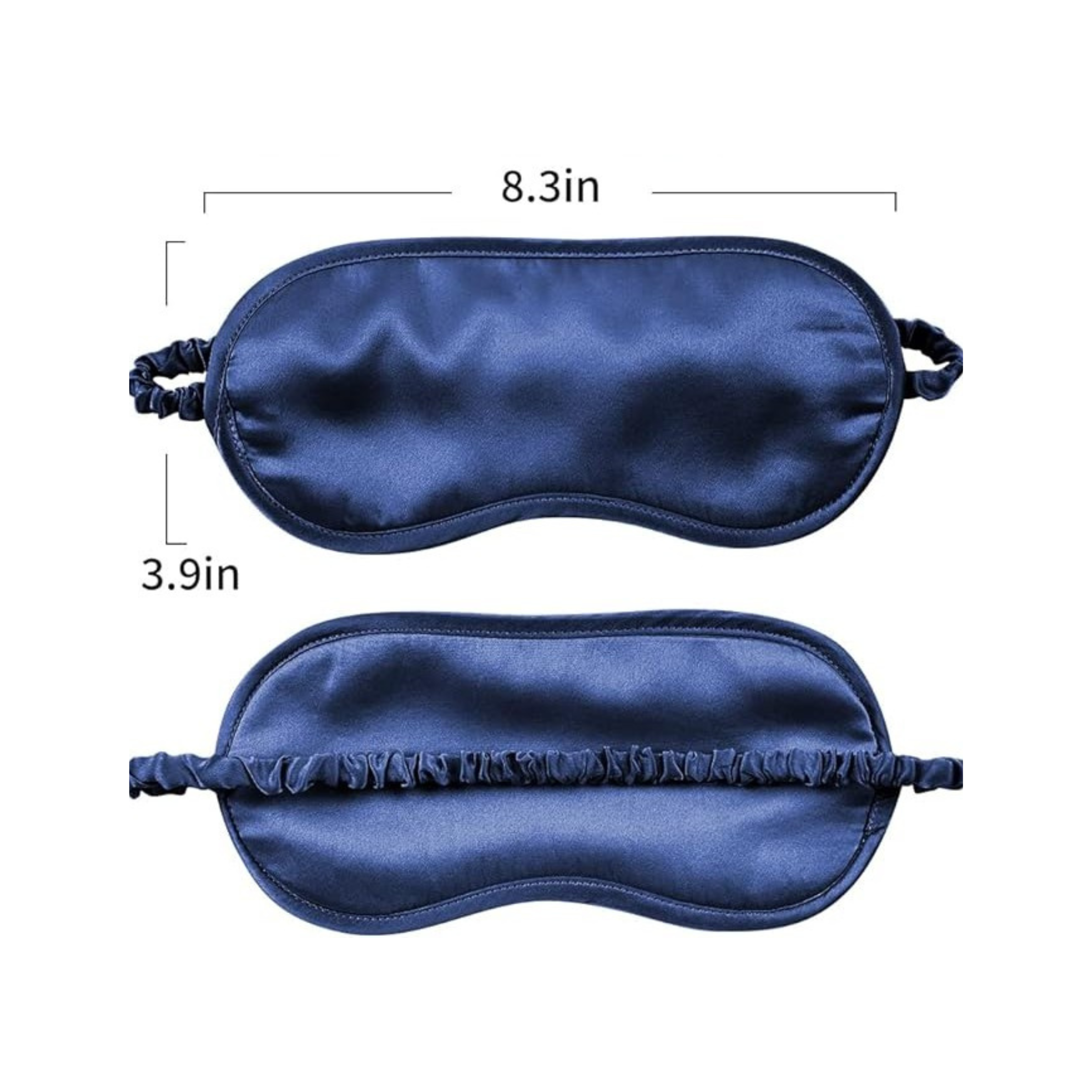 Adjustable Silk Blindfold - Navy Blue