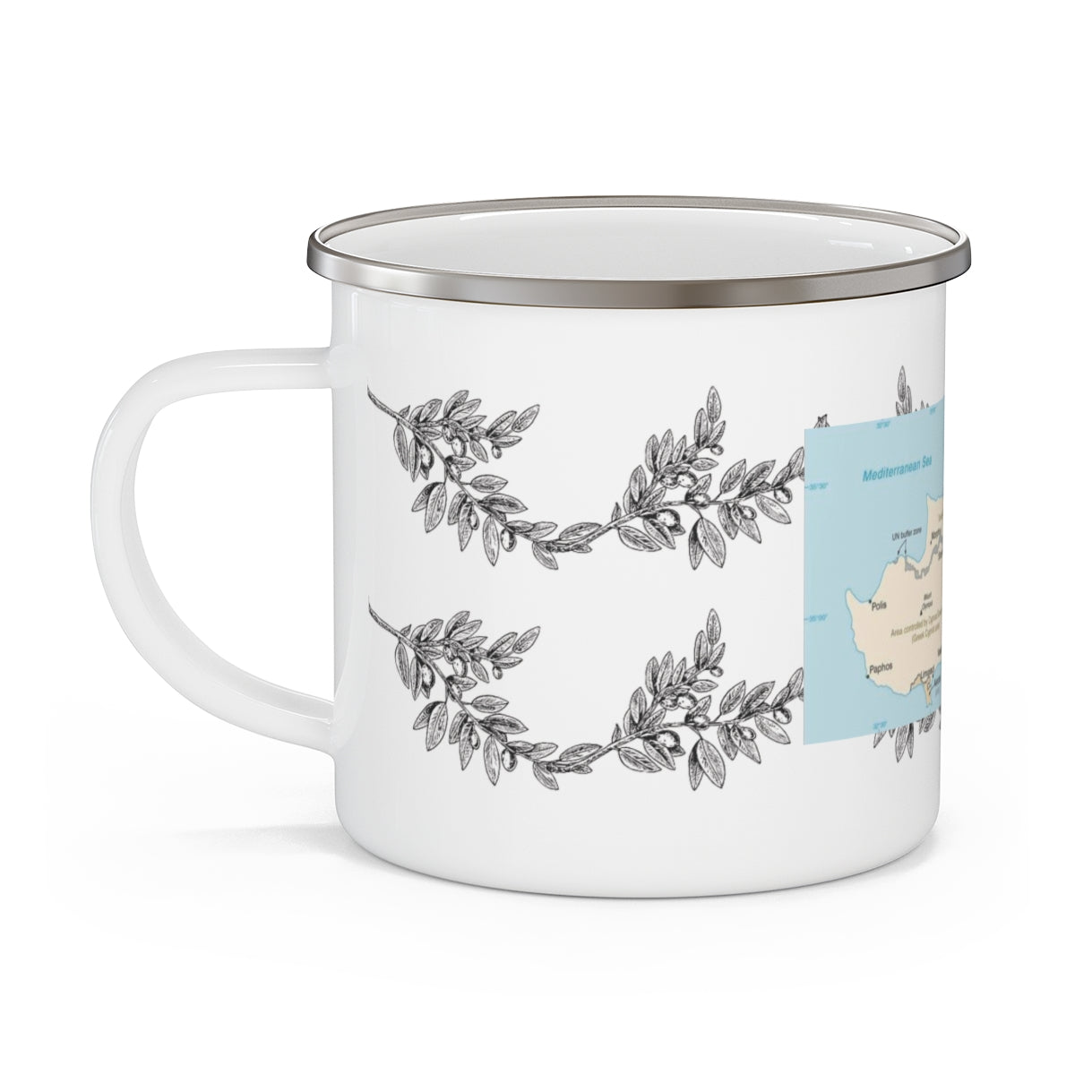 Akrotiri and Dhekelia Map - Camping Mug