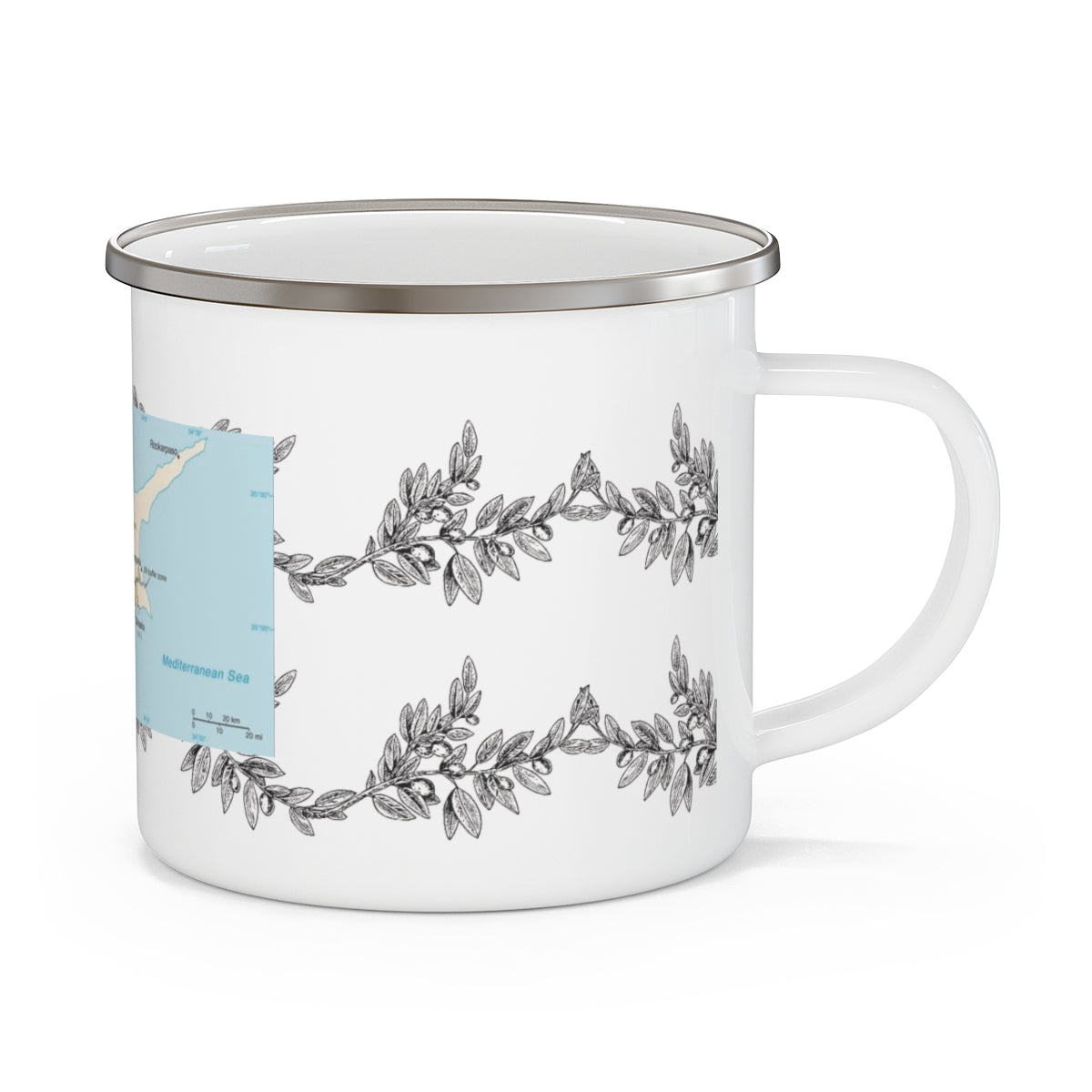 Akrotiri and Dhekelia Map - Camping Mug